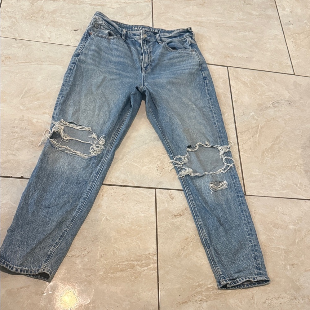 Distressed Blue Women's Jeans